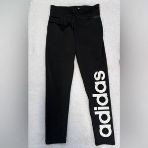 Adidas Black Leggings with Bold Logo